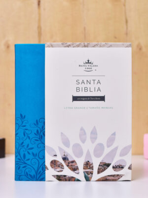 BIBLIA RVR 60 IMITACIÓN PIEL AZUL AGUAMARINA MANUAL SIN CIERRE