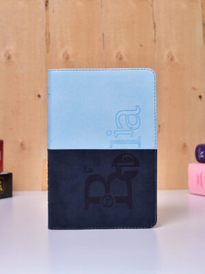 BIBLIA TLA 066 LG AZUL OSCURO AZUL CLARO CANTO PLATA