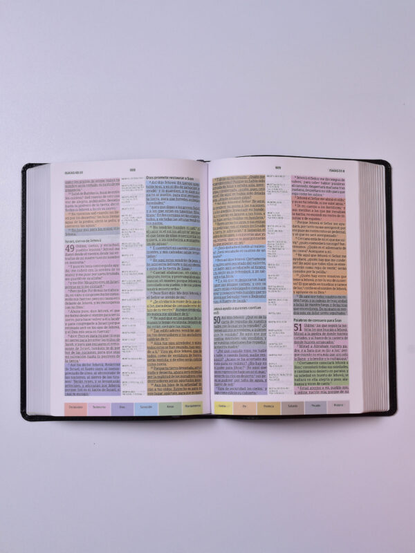 BIBLIA DE ESTUDIO RVR60 ARCOIRIS COLOR NEGRO SIMIL-PIEL - Image 2