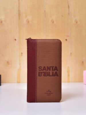 BIBLIA 035 FLEXIBLE TIPO CARTERA BITONO CAFE MARRON QR