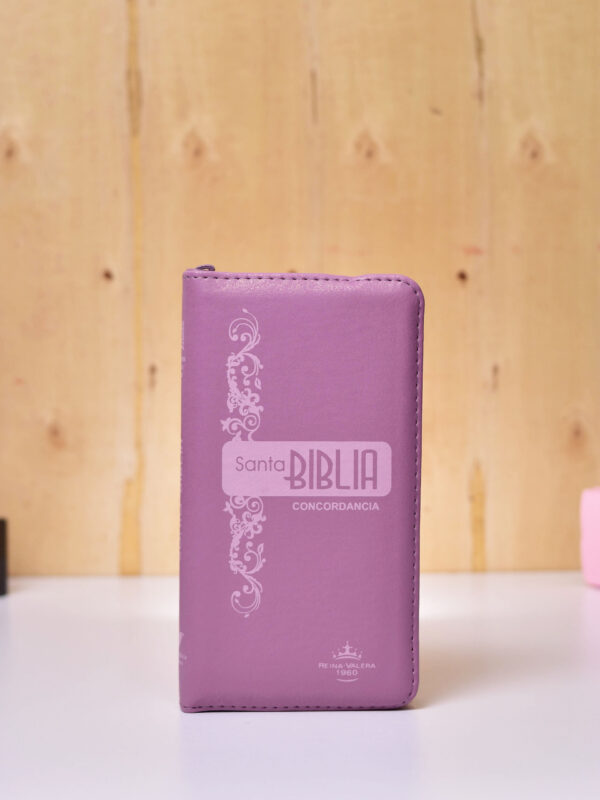 BIBLIA 035 TIPO CARTERA ROSAS - ROSA INDICE CANTO PLATA