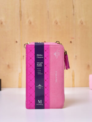 BIBLIA RV 60 TIPO CHEQUERA FUCSIA ROSA CIERRE