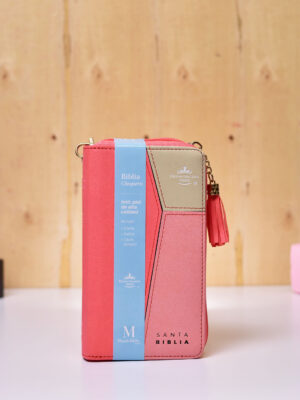 BIBLIA RV 60 TIPO CHEQUERA CORAL BEIGE CIERRE INDICE