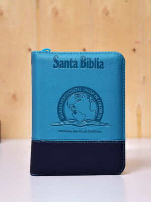 BIBLIA 025 CON HIMNARIO FLEXIBLE AZUL COMBINADO