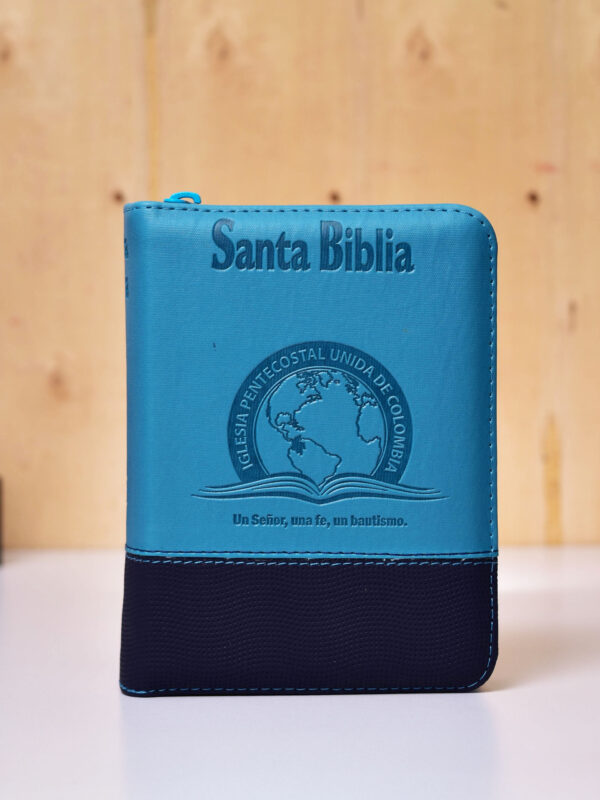 BIBLIA 025 CON HIMNARIO FLEXIBLE AZUL COMBINADO