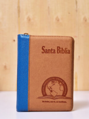 BIBLIA 045 CON HIMNARIO FLEXIBLE CASTAÑA AZUL