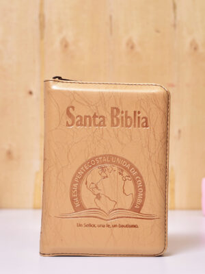 BIBLIA 045 CON HIMNARIO FLEXIBLE BEIGE CANTO AMARILLO