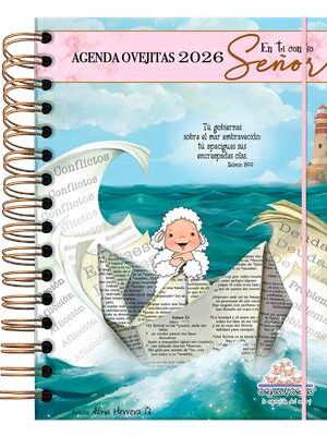 AGENDA OVEJITAS 2026 ROSADO O VERDE CLARO