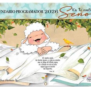 CALENDARIO PROGRAMADOR OVEJITAS 2026 ROSADO O VERDE