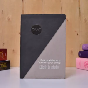 BIBLIA 085 RVC DE ESTUDIO COLOR GRIS NEGRO