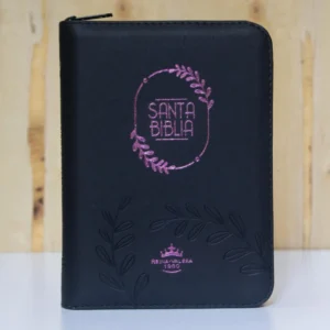 BIBLIA 045 FLEXIBLE COLOR NEGRO INDICE LETRA ROSA