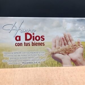 PQTE. DE SOBRES X 40 PARA OFRENDA HONRA A DIOS CON TUS BIENES A COLOR