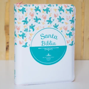 BIBLIA 045 BLANCO FLORES CANTO VERDE CIERRE