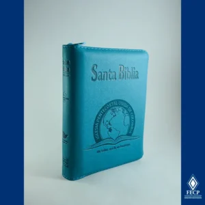 BIBLIA 045 CON HIMNARIO FLEXIBLE - AGUA MARINA CON INDICE