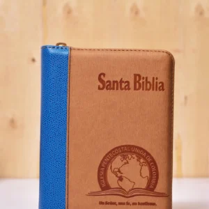 BIBLIA 045 CON HIMNARIO FLEXIBLE CASTAÑA AZUL