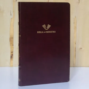 BIBLIA DEL MINISTRO RVR 1960 EDICION AMPLIADA CAOBA FINO PIEL FABRICADA