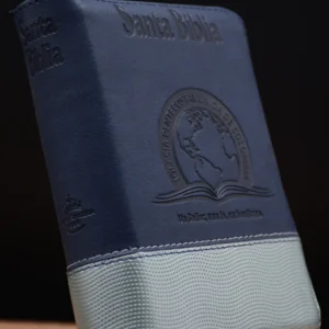BIBLIA 025 CON HIMNARIO FLEXIBLE AZUL OSCURO CHAMPAGNE