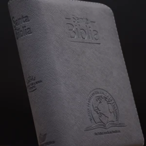 BIBLIA 045 CON HIMNARIO GRIS CANTO PLATA QR