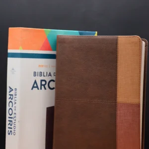 BIBLIA DE ESTUDIO ARCOIRIS COCOA TERRACOTA SIMIL PIEL