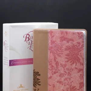 BIBLIA DE ESTUDIO PARA LA MUJER 1960 PIEL ITALIANA ROSA BEIGE