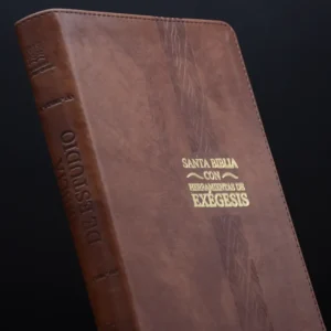 BIBLIA RVR 1995 086 DE ESTUDIO EXEGESIS COLOR CAFE CANTO DORADO