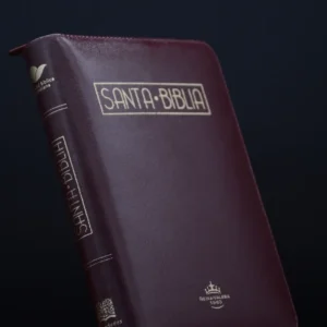 BIBLIA 055 ACOLCHADA VINOTINTO CANTO DORADO CIERRE QR