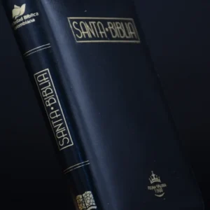BIBLIA 055 ACOLCHADA NEGRA CANTO DORADO INDICE QR