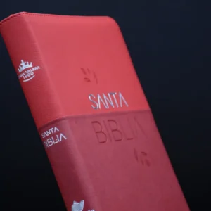 BIBLIA 086 TINTO CEREZA CANTO BLANCO CIERRE QR