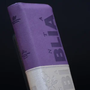 BIBLIA 035 TIPO CARTERA MORADO-BEIGE INDICE CANTO DORADO