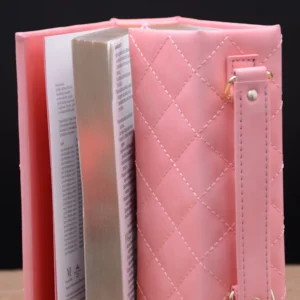 BIBLIA RVR 60 045 CARTERA CORAL ROSADA CON BROCHE Y MANIJA