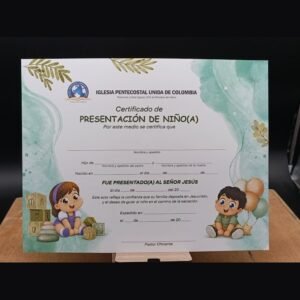 CERTIFICADO DE PRESENTACIÓN NIÑOS