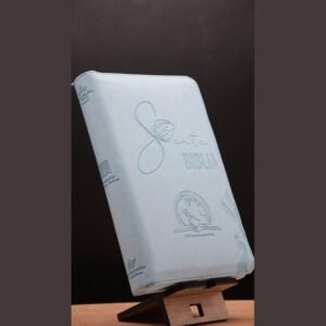 BIBLIA 065 CON HIMNARIO IMIT PIEL AZUL CANTO PLATA