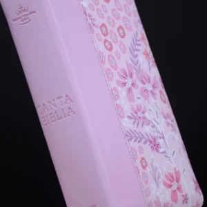 BIBLIA 045 COMPACTA LETRA GRANDE ROSA FLORES-CIERRE INDICE
