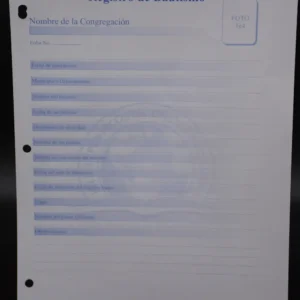 REGISTRO DE BAUTISMO IPUC X 50